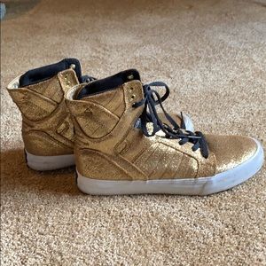 Gold Sparkle Supras